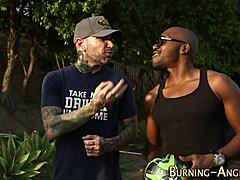 Emo chick with tattoos takes a wild ride on a big black cock