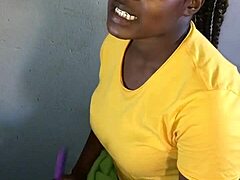 Single Horny Ebony Babe Gets Bent Over Doggystyle Fucking With Monster Cock