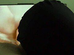 Watch this milf give sensual blowjob while watching porn?