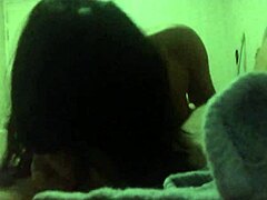 Tattooed Asian Milf Enjoys Friend On Red Sofa