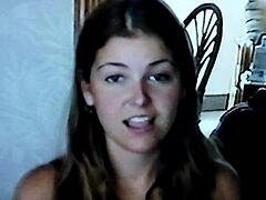Amateur brunette enjoys backdoor action at home