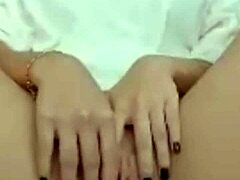 Gorgeous Brunette Exposes Pussy On Webcam During Intense Masturbation Session