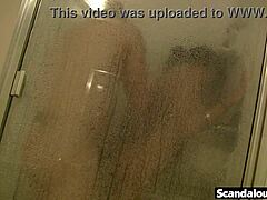 Hot Brunette Shower Licking Pussy Scandal Scene