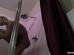 Blonde Milf Nikita Von James Takes a Shower