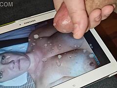 Tribut für inexpert2 with cum on cock