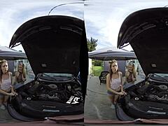 Alex Blake and Arya Fae's intimate moments in a car