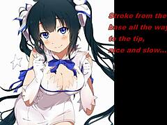Hestia Anime Teases with Edging Instructions