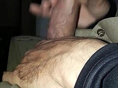 Masturbating with abundant hot cum release