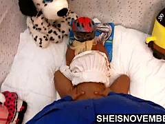 Sheisnovember's big dick friend penetrates her pussy doggystyle