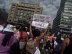 Latina Flashes Big Ass In Miniskirt During Lgbt March