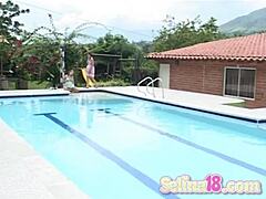 Selina 18, my dirty petite lesbian teen, drives me wild with desire.