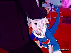 In this uncensored hentai parody, loving shark waifu gura from hololive gets intimate anime action. Fans adore her wild side.