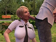 Public humiliation: horny policewoman's oral fixation