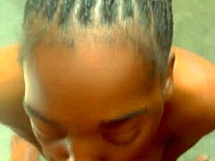 Ebony Teen Passionately Loves Deepthroating Big Black Cocks