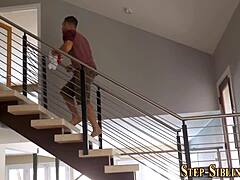 stepsister rides with friend watching