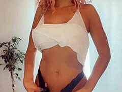 Striptease for My Fans - YenniferPink Shows Big Tits and Sexy Ass.