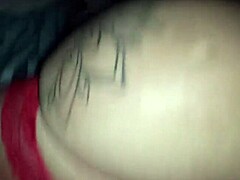 I have passionate sex with a beautiful shemale in a red dress