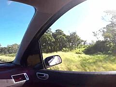 Quick roadside stop for hot action with my boy! 😜