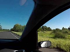 Quick roadside stop for hot action with my boy! 😜