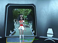 Fallout 4 스포티 패션 불타는 귀여운 애니 헨타이 씬