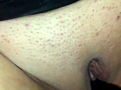 Face mask on, black dildo in mouth, getting wild with toys and bondage! 🔥