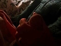 Redhead jerks me while watching reality