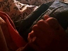 Redhead jerks me while watching reality