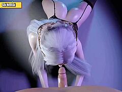 Hentai 3D Ep87 - White-haired goddess takes a hard pounding! 🔥