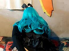 So, I'm just a naughty bunny, riding wild as a shemale with big tits. Watch me go!