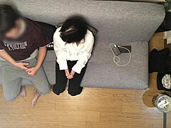 Younger girlfriend watches h video with me, gets horny, and we start amateur asian japanese sex