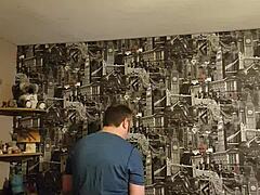 standing and wanking my cock in the open