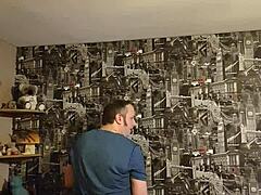 standing and wanking my cock in the open