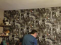 standing and wanking my cock in the open