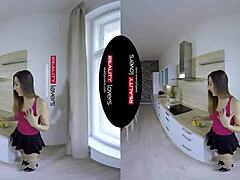 Latin Teen Blows Bent Over!