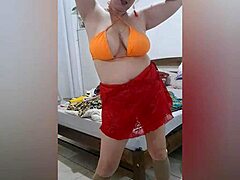 stellastillsp teases with a sensual dance in lingerie. her big natural blonde tits steal the show.