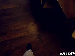 Bound beauty rides monstrous cock in HD cowgirl POV