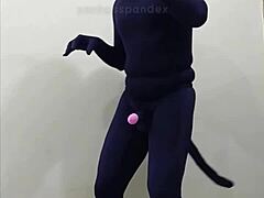 Zentai cosplay with human dog penis theme raises eyebrows in costume play