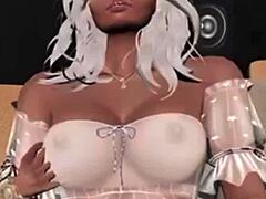 Look at this 3D naked blonde flashing her body