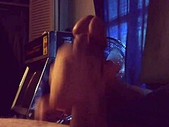 Allison moans while stroking big cock