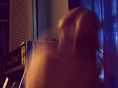 Allison moans while stroking big cock