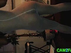 Ebony amateur flashes her ass freely