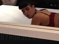 i got destroyed by hornyhorsee in my latex skirt, feeling that big black cock