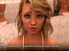 Teen fingering interrupted by milf tits.