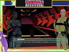 Blonde Bodybuilder Fucks Ebony Brunette In Hentai