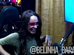 belinha baracho gets her tits sucked in wild podcast session