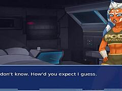 Star Wars Orange Trainer Cosplay Bang with Master and Whore