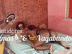 Cute Lesbian Friends Turn On Producer 😍 Myllena Rios, Leo Ogro, Nana Diaba, Mary Bombom