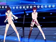 Genshin Impact MMD Video Featuring Yelan And Kafka In Higher Dimensions