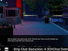 Strip club seduction in dating sim