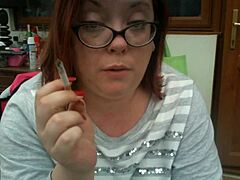 Tina Snua's smoking session with chubby smokers and cough fetish